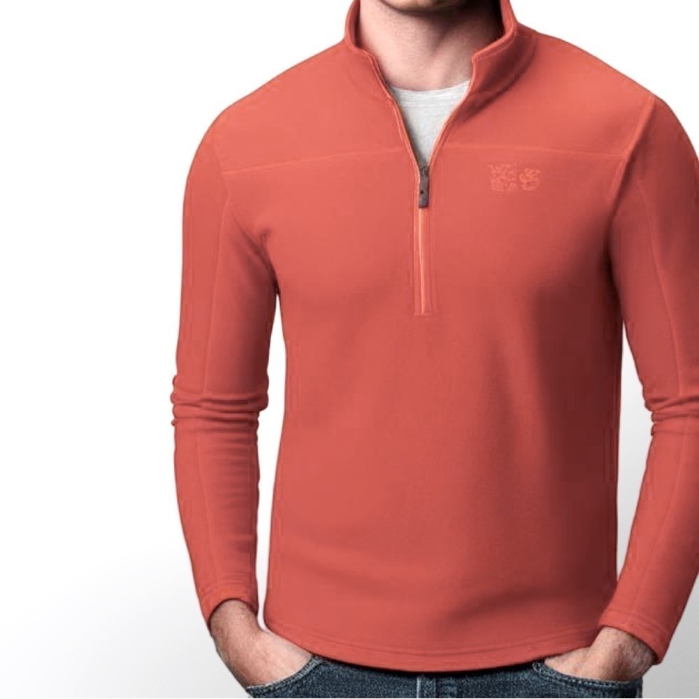 Mountain Hardwear | Quarter Zip Fleece Pullover 2XL Orange Microfleece Mens